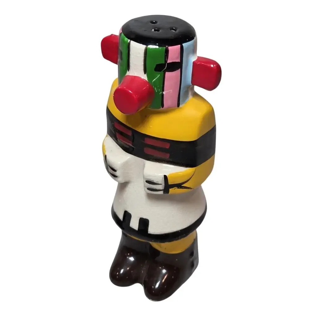 Vintage Hopi Kachina Doll Salt Pepper Shakers Japan Southwestern Ceramic Pair